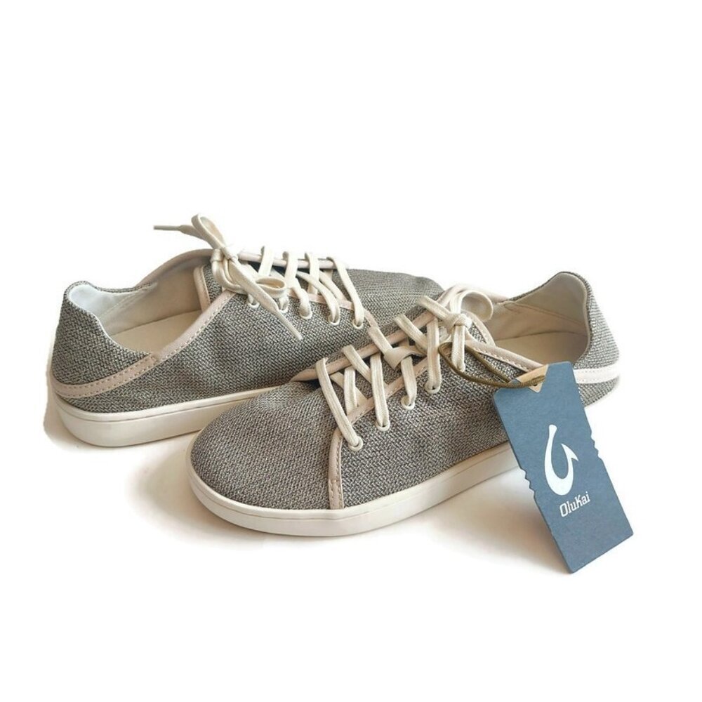 Olukai Womens Size 9 PEHUEA LI Two Tone Mesh Casual Shoe Sneaker Tapa White Sand - Picture 9 of 9